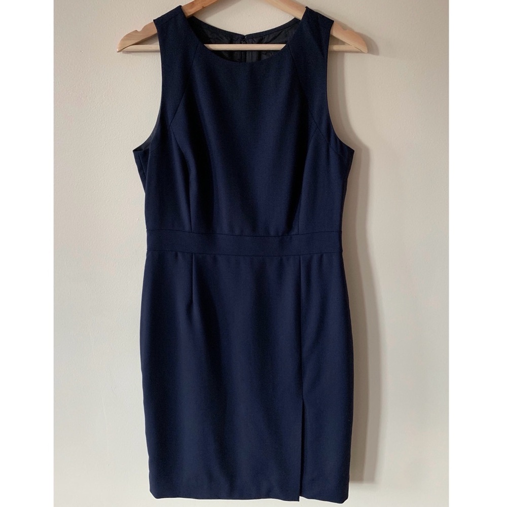 J. Crew • 8 • Navy 100% Wool Sleeveless Sheath Dress